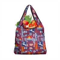 Kiribati Tekeraoi n te Kiritimati Grocery Bag Pacific Patchwork Xmas Vibes - Polynesian Pride