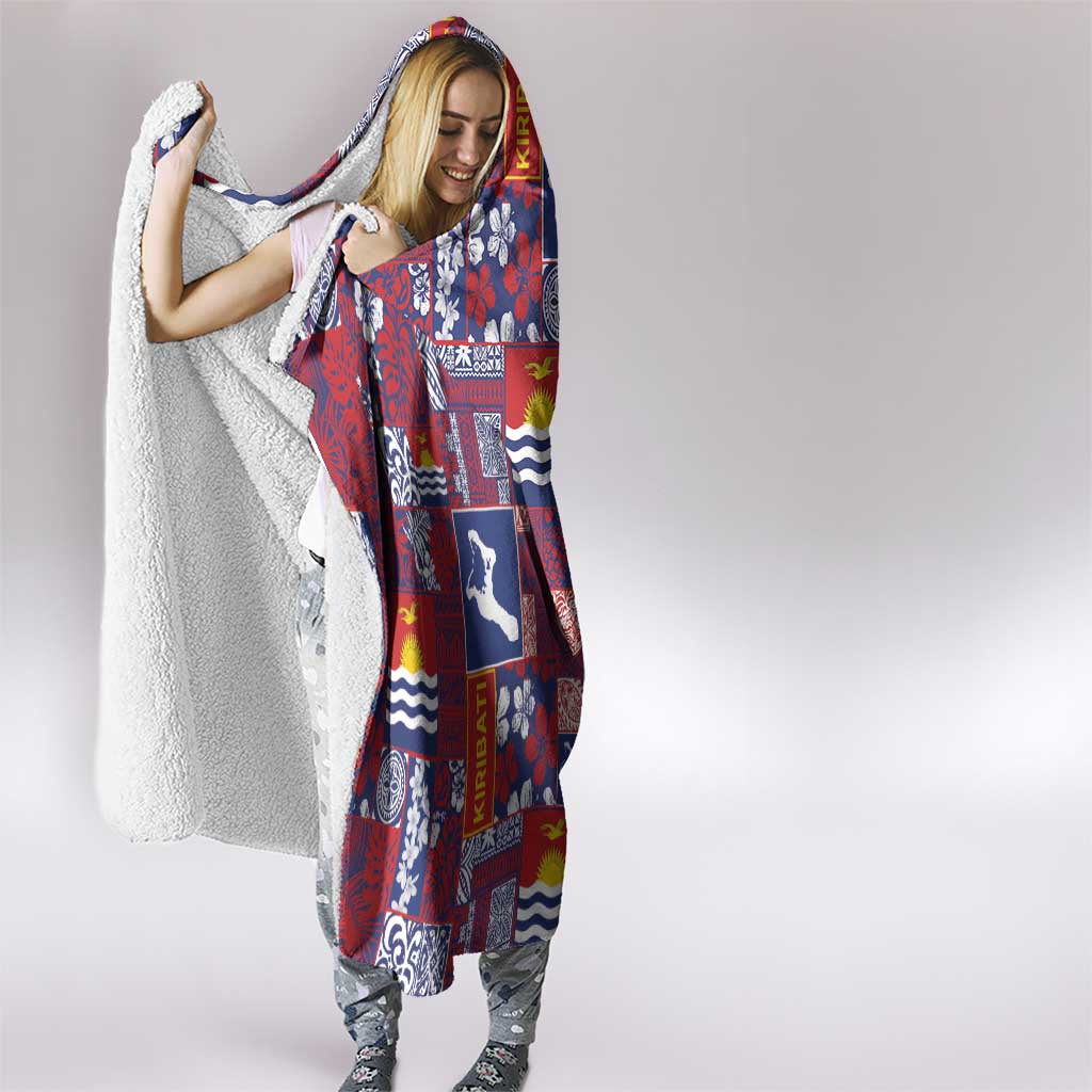Kiribati Tekeraoi n te Kiritimati Hooded Blanket Pacific Patchwork Xmas Vibes - Polynesian Pride