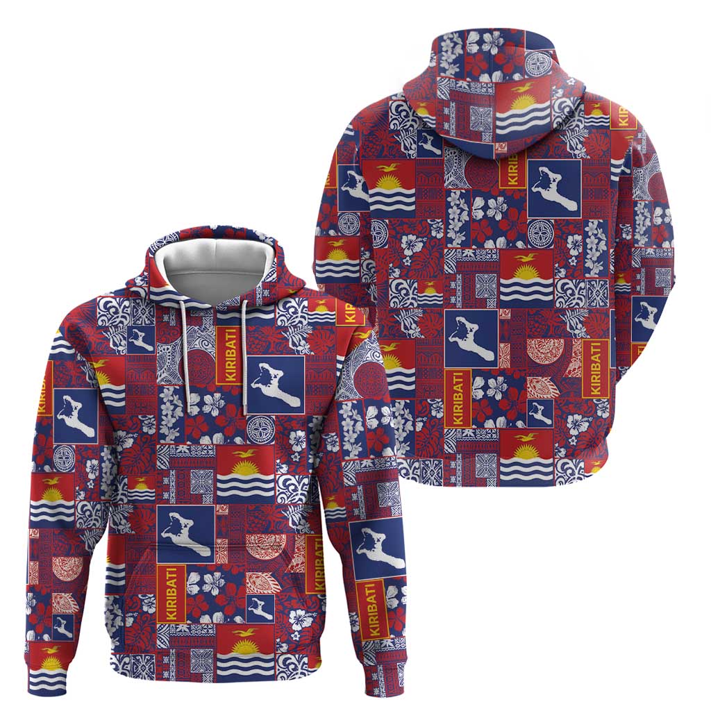 Kiribati Tekeraoi n te Kiritimati Hoodie Pacific Patchwork Xmas Vibes - Polynesian Pride