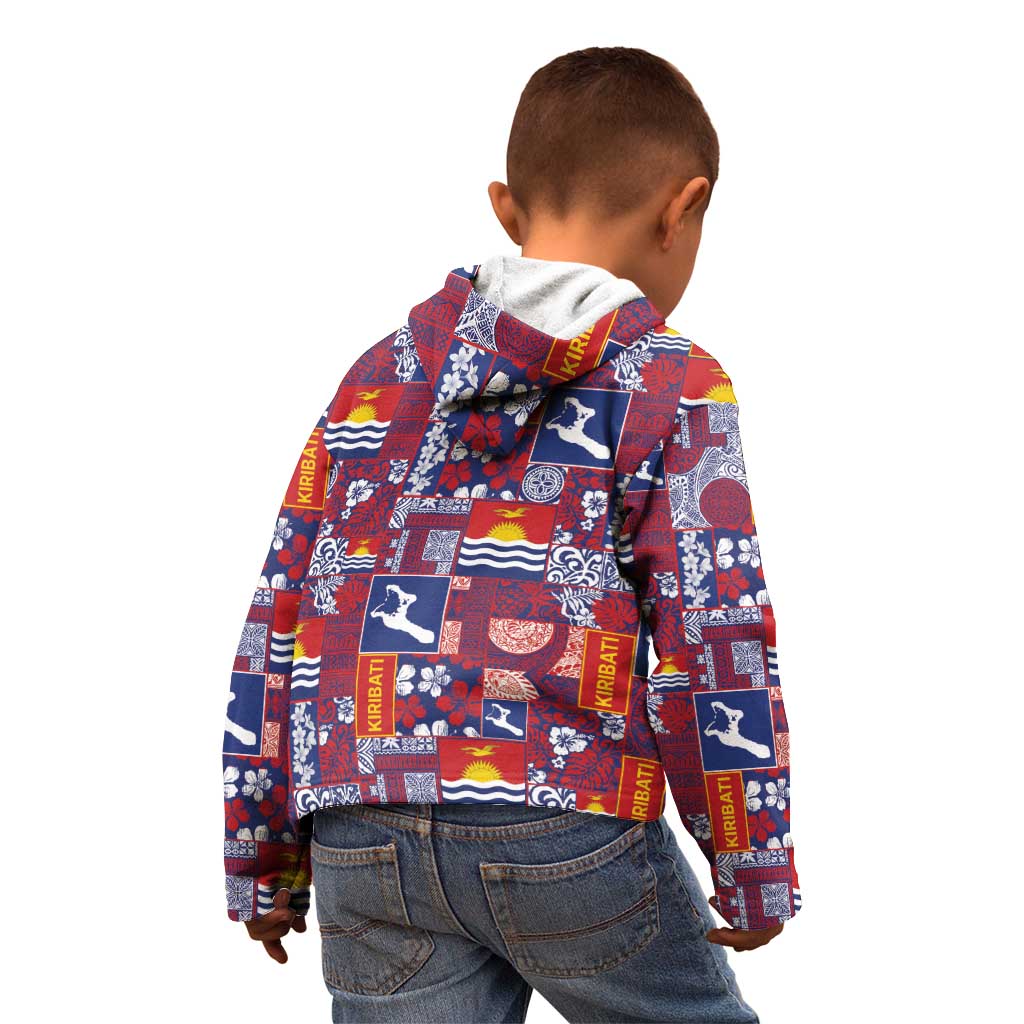 Kiribati Tekeraoi n te Kiritimati Kid Hoodie Pacific Patchwork Xmas Vibes - Polynesian Pride