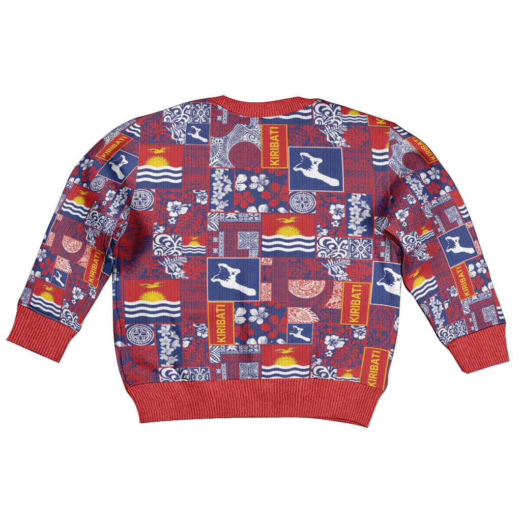 Kiribati Tekeraoi n te Kiritimati Kid Ugly Christmas Sweater Pacific Patchwork Xmas Vibes - Polynesian Pride