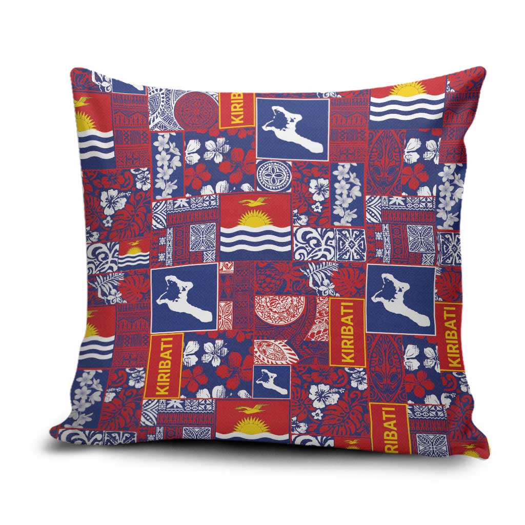 Kiribati Tekeraoi n te Kiritimati Pillow Cover Pacific Patchwork Xmas Vibes - Polynesian Pride