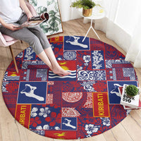 Kiribati Tekeraoi n te Kiritimati Round Carpet Pacific Patchwork Xmas Vibes - Polynesian Pride