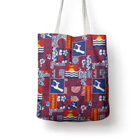 Kiribati Tekeraoi n te Kiritimati Tote Bag Pacific Patchwork Xmas Vibes - Polynesian Pride