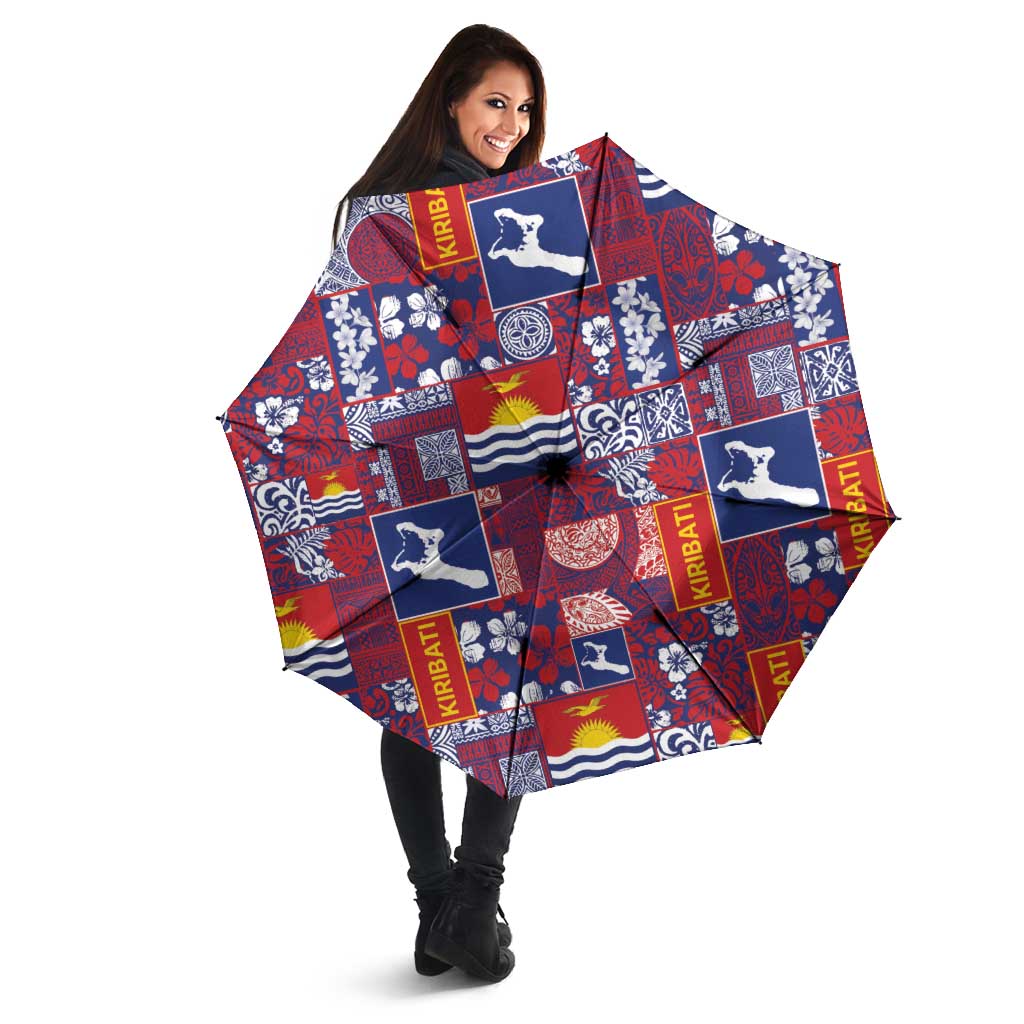Kiribati Tekeraoi n te Kiritimati Umbrella Pacific Patchwork Xmas Vibes - Polynesian Pride