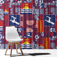 Kiribati Tekeraoi n te Kiritimati Window Curtain Pacific Patchwork Xmas Vibes - Polynesian Pride