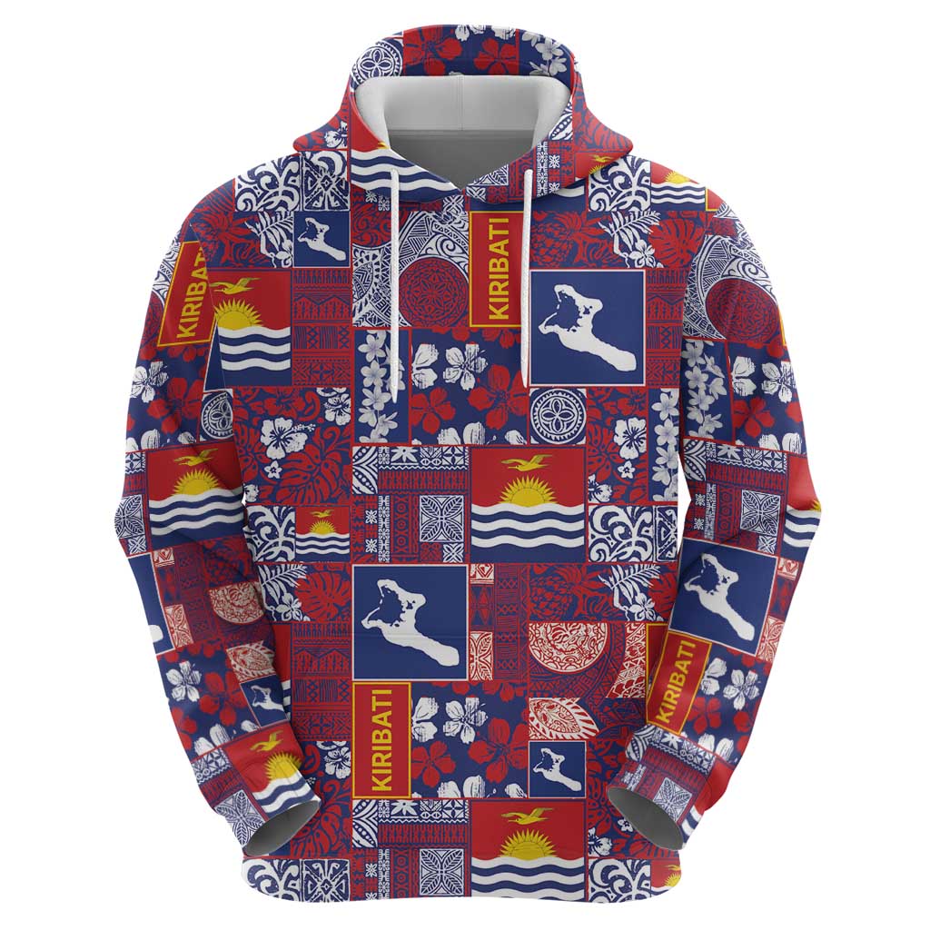 Kiribati Tekeraoi n te Kiritimati Zip Hoodie Pacific Patchwork Xmas Vibes - Polynesian Pride