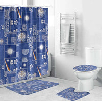 Marshall Islands Merry Christmas Bathroom Set Pacific Patchwork Xmas Vibes - Polynesian Pride