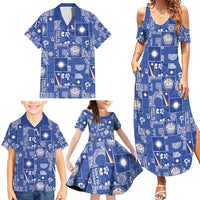 Marshall Islands Merry Christmas Family Matching Summer Maxi Dress and Hawaiian Shirt Pacific Patchwork Xmas Vibes - Polynesian Pride
