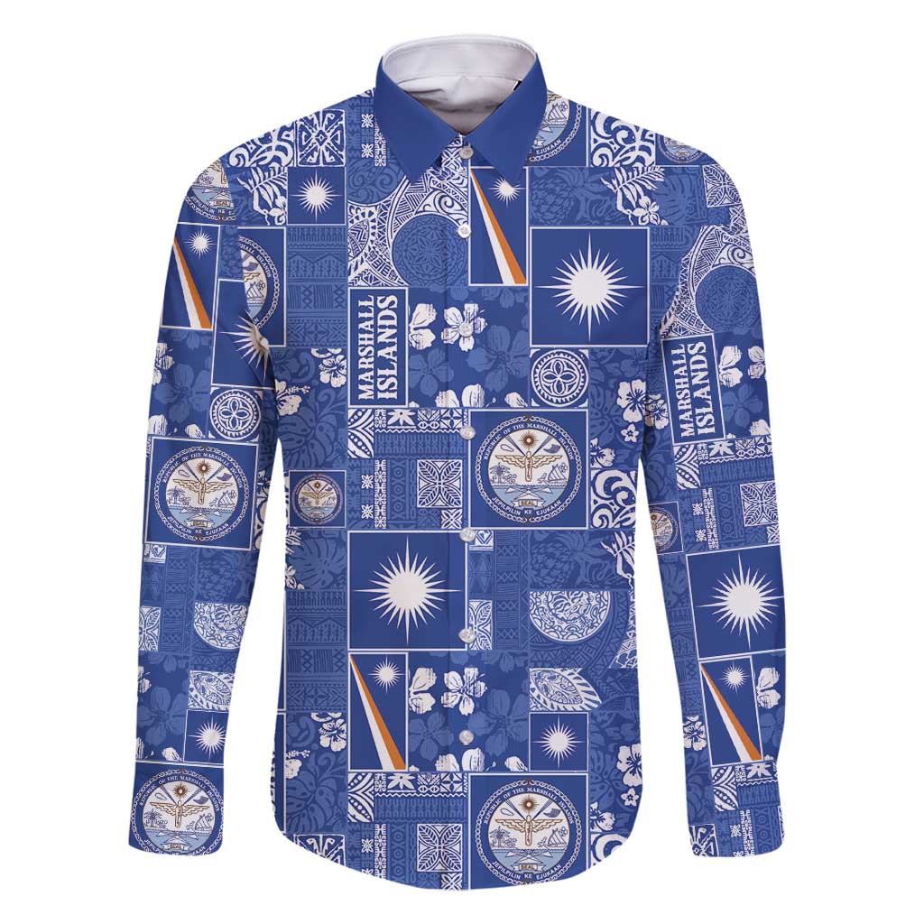 Marshall Islands Merry Christmas Family Matching Summer Maxi Dress and Hawaiian Shirt Pacific Patchwork Xmas Vibes - Polynesian Pride