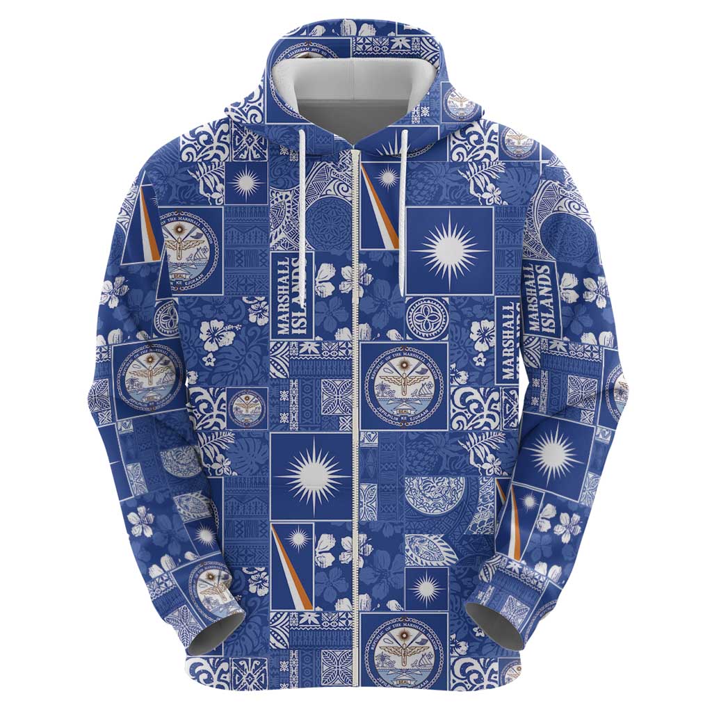 Marshall Islands Merry Christmas Hoodie Pacific Patchwork Xmas Vibes - Polynesian Pride