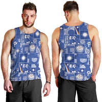 Marshall Islands Merry Christmas Men Tank Top Pacific Patchwork Xmas Vibes - Polynesian Pride