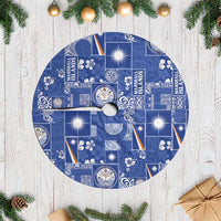 Marshall Islands Merry Christmas Tree Skirt Pacific Patchwork Xmas Vibes - Polynesian Pride