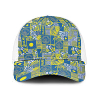 Palau Ungil Kurismas Baseball Net Cap Pacific Patchwork Xmas Vibes - Polynesian Pride