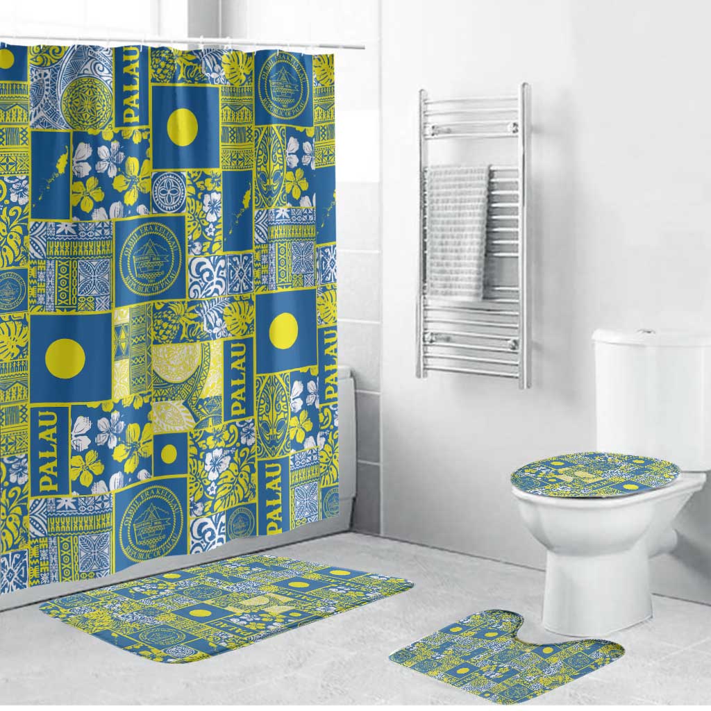 Palau Ungil Kurismas Bathroom Set Pacific Patchwork Xmas Vibes - Polynesian Pride