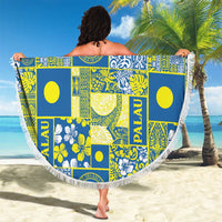 Palau Ungil Kurismas Beach Blanket Pacific Patchwork Xmas Vibes - Polynesian Pride