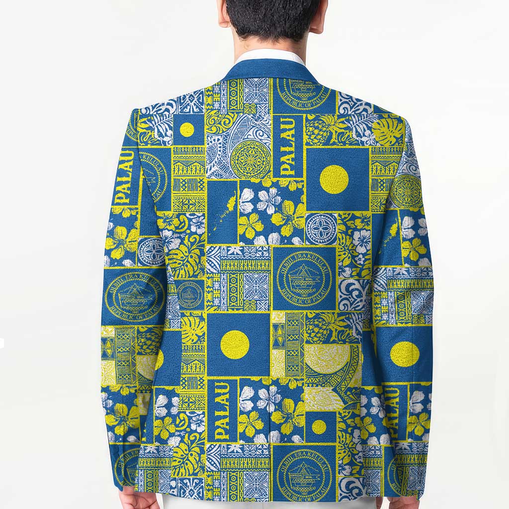 Palau Ungil Kurismas Blazer Pacific Patchwork Xmas Vibes - Polynesian Pride