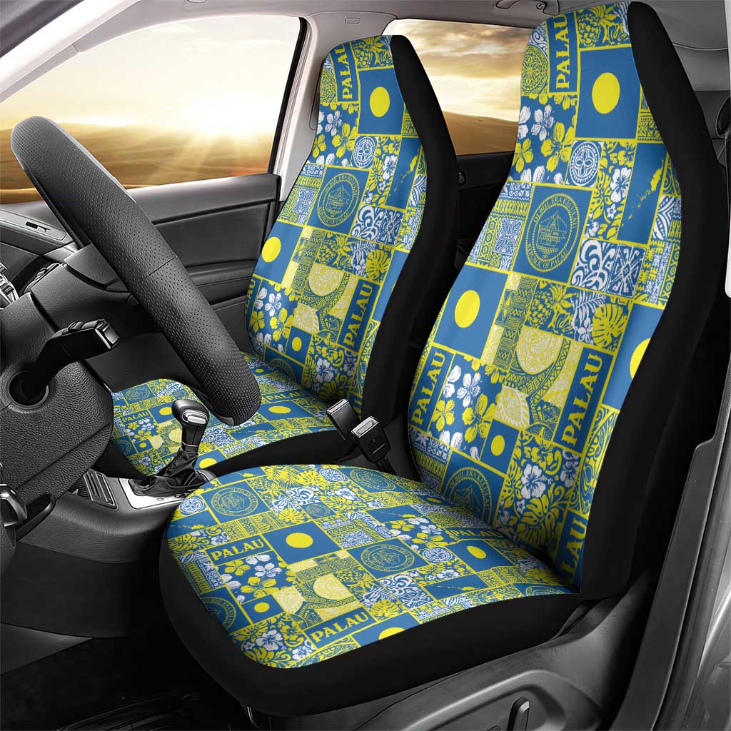 Palau Ungil Kurismas Car Seat Cover Pacific Patchwork Xmas Vibes - Polynesian Pride