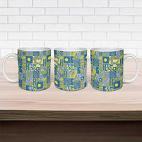 Palau Ungil Kurismas Ceramic Mug Pacific Patchwork Xmas Vibes - Polynesian Pride