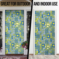 Palau Ungil Kurismas Door Cover Pacific Patchwork Xmas Vibes - Polynesian Pride