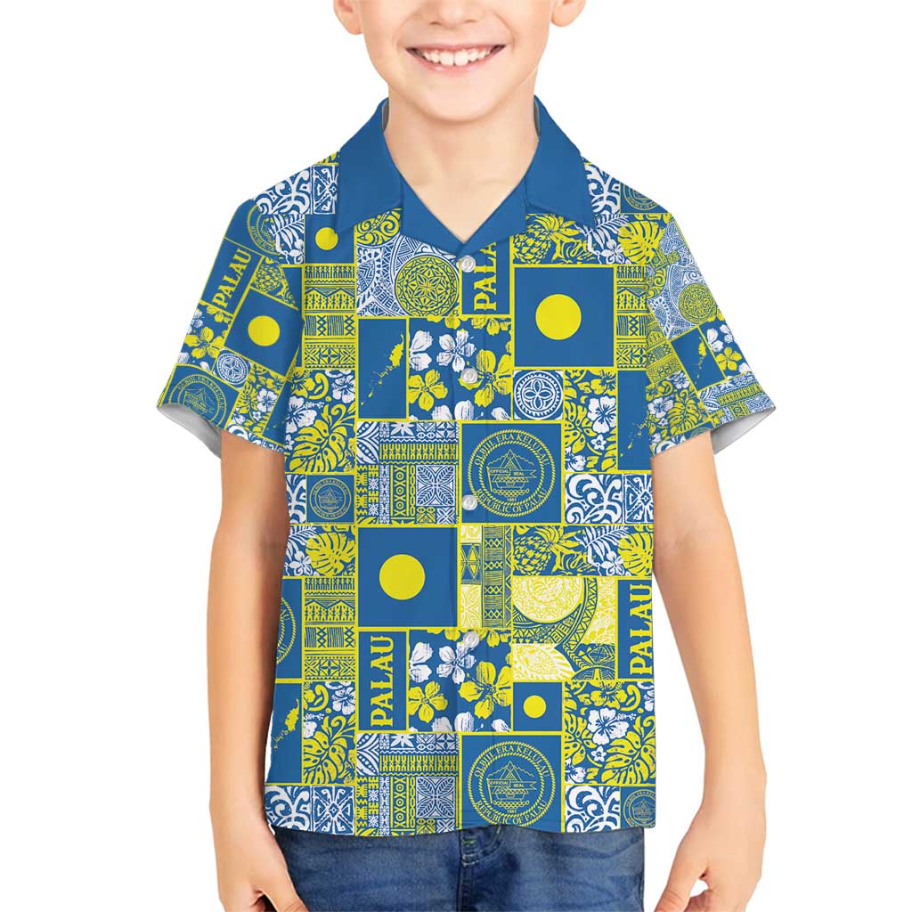 Palau Ungil Kurismas Family Matching Tank Maxi Dress and Hawaiian Shirt Pacific Patchwork Xmas Vibes - Polynesian Pride