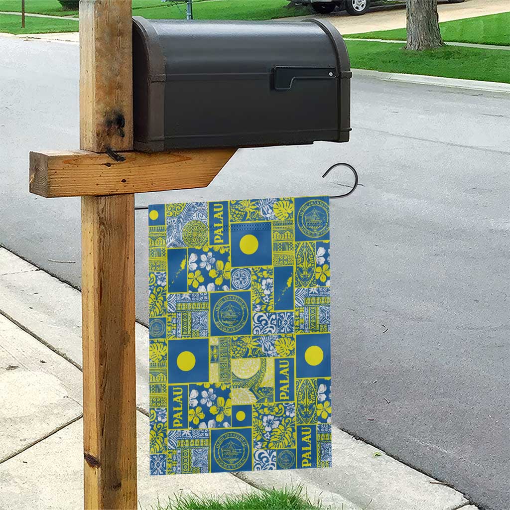 Palau Ungil Kurismas Garden Flag Pacific Patchwork Xmas Vibes - Polynesian Pride