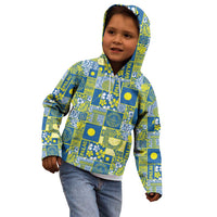 Palau Ungil Kurismas Kid Hoodie Pacific Patchwork Xmas Vibes - Polynesian Pride
