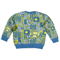 Palau Ungil Kurismas Kid Ugly Christmas Sweater Pacific Patchwork Xmas Vibes - Polynesian Pride