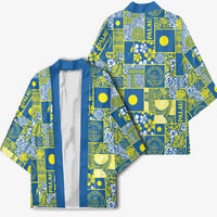 Palau Ungil Kurismas Kimono Pacific Patchwork Xmas Vibes - Polynesian Pride