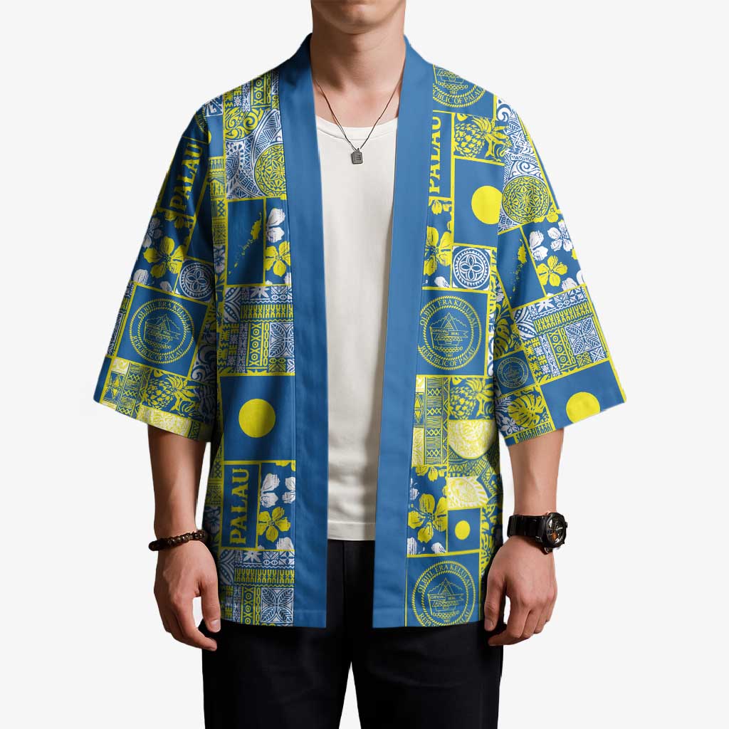 Palau Ungil Kurismas Kimono Pacific Patchwork Xmas Vibes - Polynesian Pride