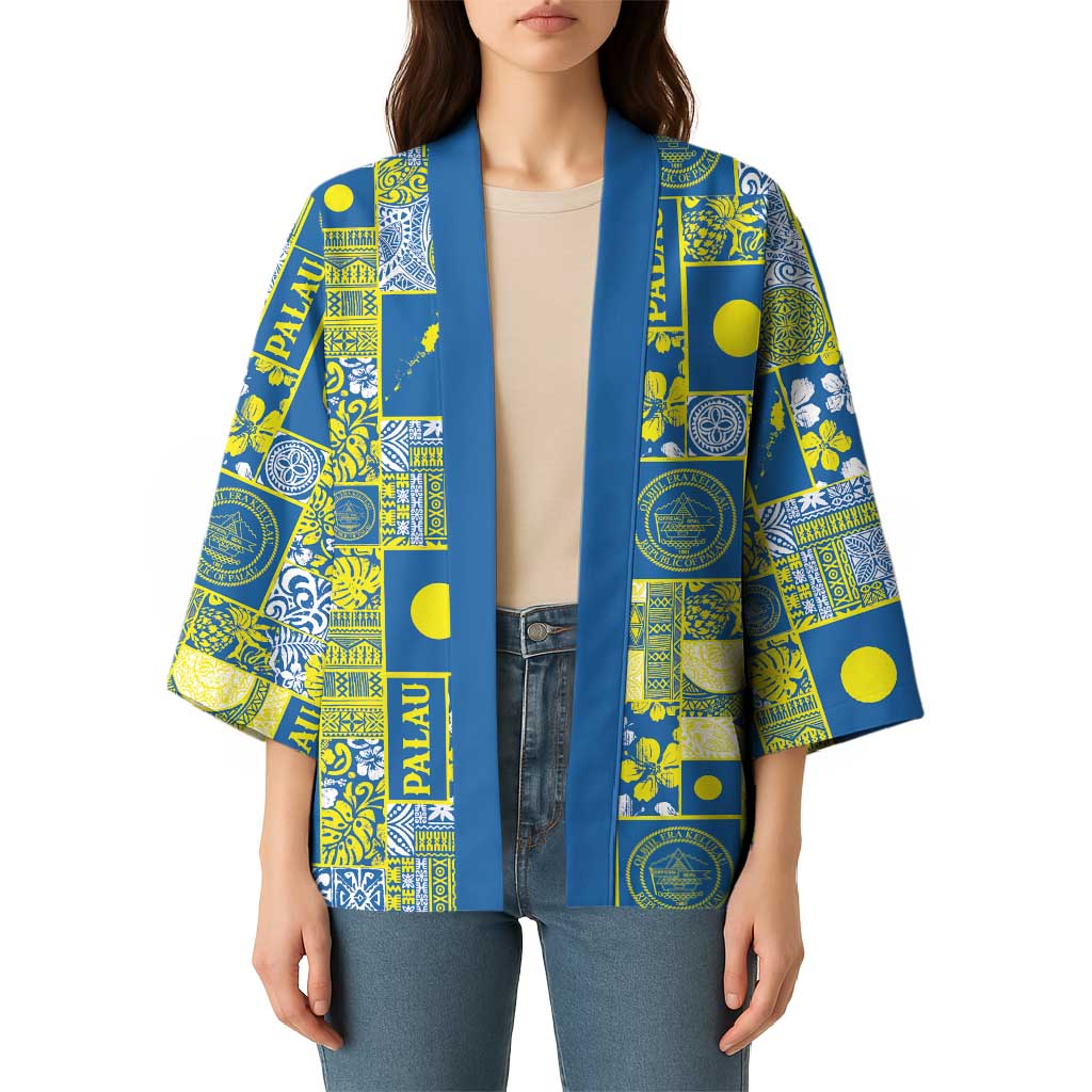 Palau Ungil Kurismas Kimono Pacific Patchwork Xmas Vibes - Polynesian Pride