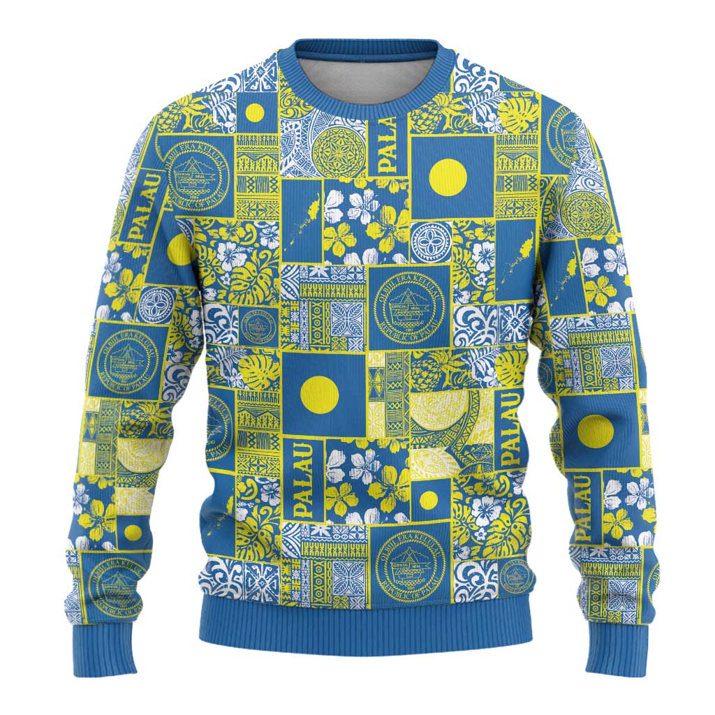 Palau Ungil Kurismas Ugly Christmas Sweater Pacific Patchwork Xmas Vibes - Polynesian Pride