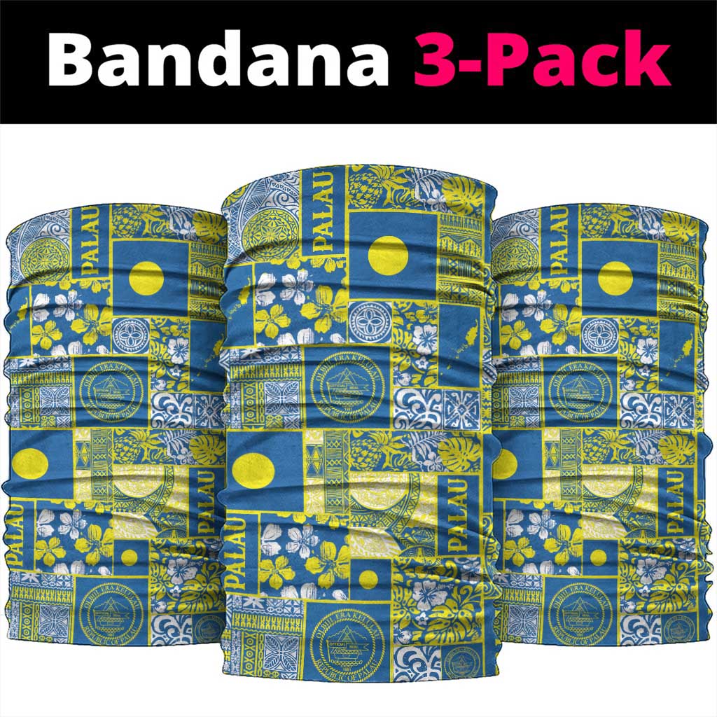 Palau Ungil Kurismas Neck Gaiter Pacific Patchwork Xmas Vibes - Polynesian Pride