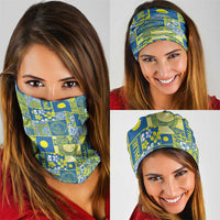 Palau Ungil Kurismas Neck Gaiter Pacific Patchwork Xmas Vibes - Polynesian Pride