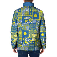 Palau Ungil Kurismas Padded Jacket Pacific Patchwork Xmas Vibes - Polynesian Pride