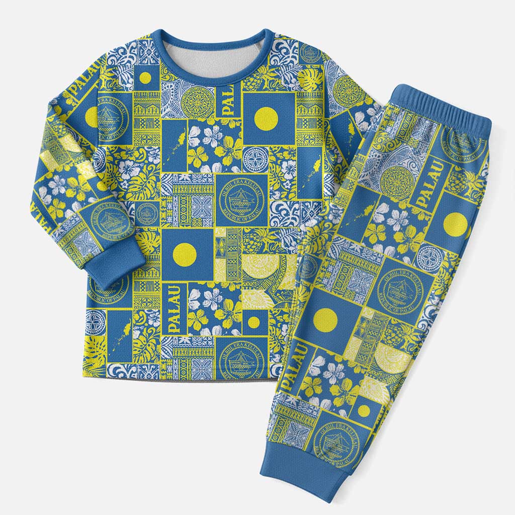 Palau Ungil Kurismas Christmas Pajama Set Pacific Patchwork Xmas Vibes - Polynesian Pride