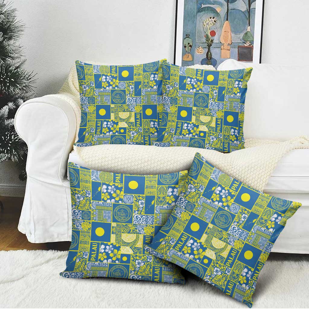 Palau Ungil Kurismas Pillow Cover Pacific Patchwork Xmas Vibes - Polynesian Pride