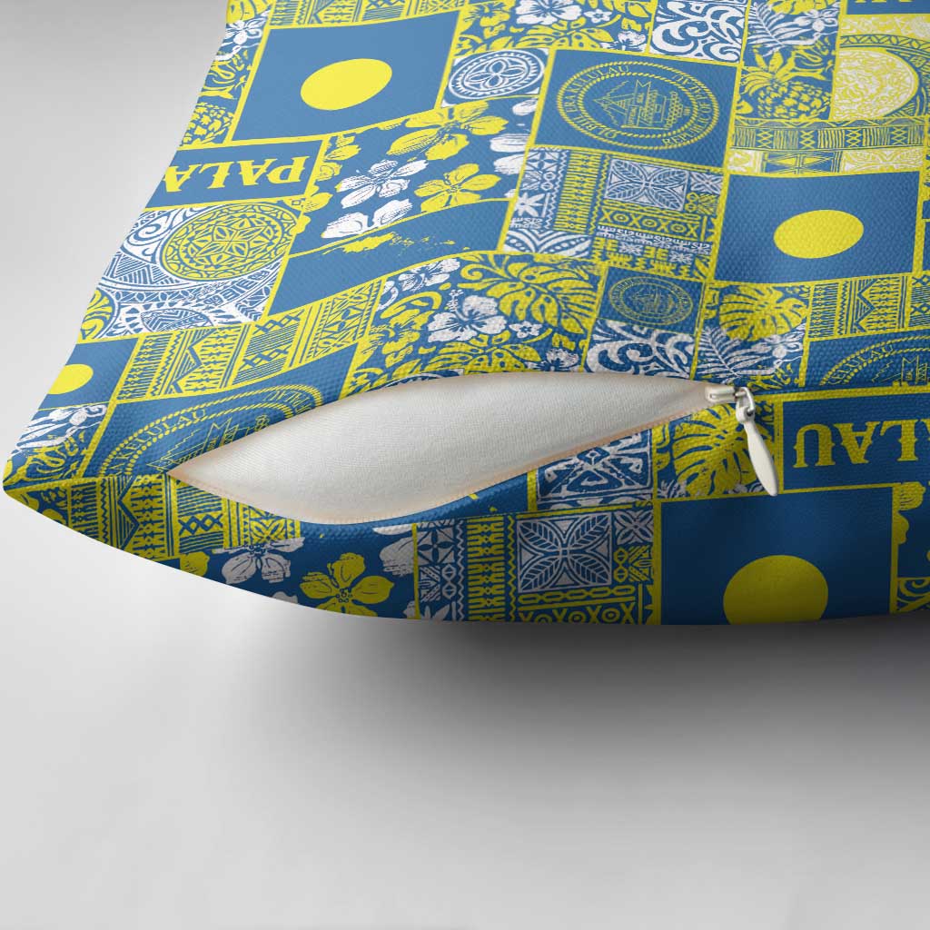 Palau Ungil Kurismas Pillow Cover Pacific Patchwork Xmas Vibes - Polynesian Pride