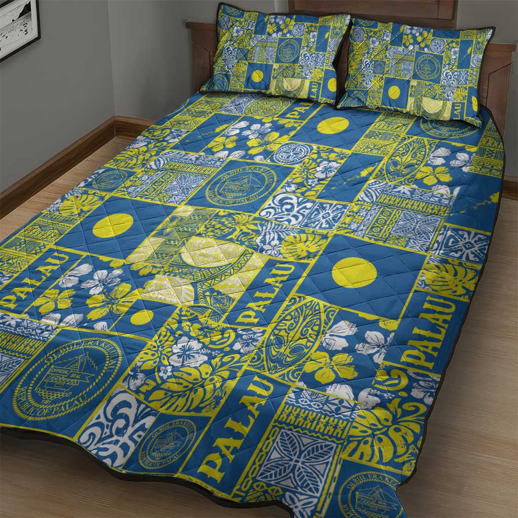 Palau Ungil Kurismas Quilt Bed Set Pacific Patchwork Xmas Vibes - Polynesian Pride