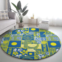 Palau Ungil Kurismas Round Carpet Pacific Patchwork Xmas Vibes - Polynesian Pride
