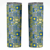 Palau Ungil Kurismas Skinny Tumbler Pacific Patchwork Xmas Vibes - Polynesian Pride