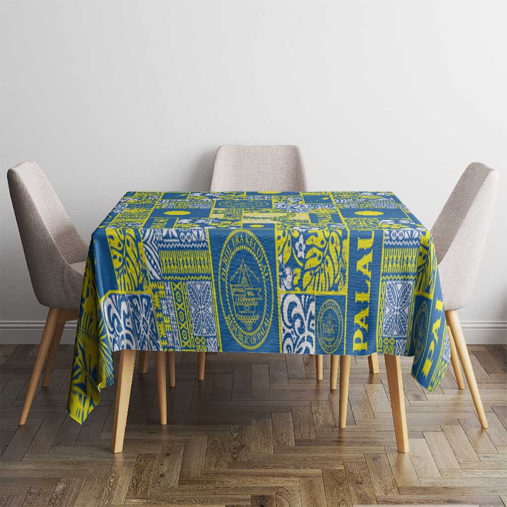 Palau Ungil Kurismas Tablecloth Pacific Patchwork Xmas Vibes - Polynesian Pride
