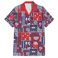 Red Samoa Manuia Le Kerisimasi Family Matching Summer Maxi Dress and Hawaiian Shirt Pacific Patchwork Xmas Vibes - Polynesian Pride