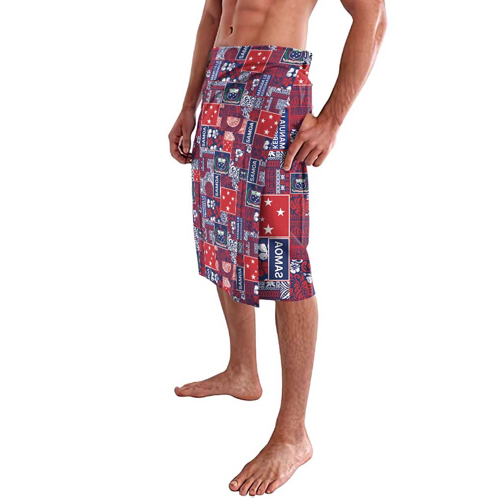 Red Samoa Manuia Le Kerisimasi Lavalava Pacific Patchwork Xmas Vibes - Polynesian Pride