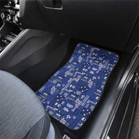 Blue Samoa Manuia Le Kerisimasi Car Mats Pacific Patchwork Xmas Vibes - Polynesian Pride