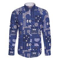 Blue Samoa Manuia Le Kerisimasi Family Matching Mermaid Dress and Hawaiian Shirt Pacific Patchwork Xmas Vibes - Polynesian Pride