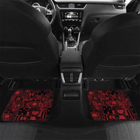 Dark Samoa Manuia Le Kerisimasi Car Mats Pacific Patchwork Xmas Vibes - Polynesian Pride