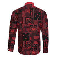 Dark Samoa Manuia Le Kerisimasi Family Matching Puletasi and Hawaiian Shirt Pacific Patchwork Xmas Vibes - Polynesian Pride