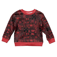 Dark Samoa Manuia Le Kerisimasi Kid Ugly Christmas Sweater Pacific Patchwork Xmas Vibes - Polynesian Pride