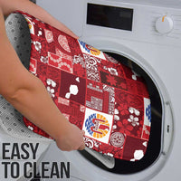 Tahiti Oaoa I Teie Noera Bathroom Set Pacific Patchwork Xmas Vibes - Polynesian Pride